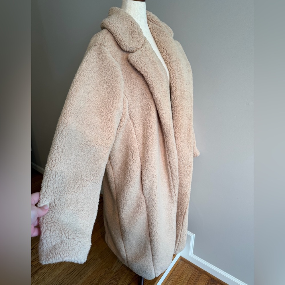 NWT Torrid Tan Long Sherpa Coat - Torrid Size 3 (22-24 or 3X) - Picture 8 of 16